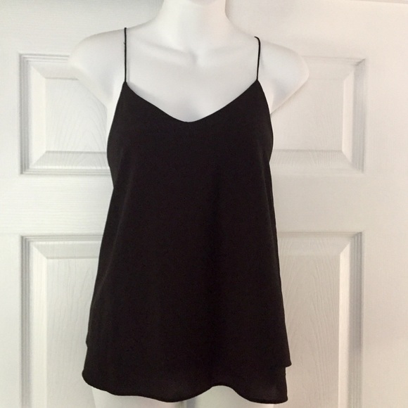 Paper Crane Tops - Black double layer camisole